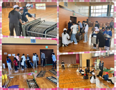 0509 運動会前日準備(女子)