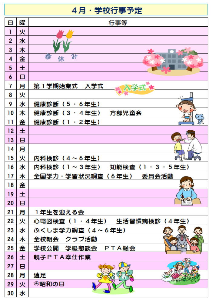 R7 行事４月